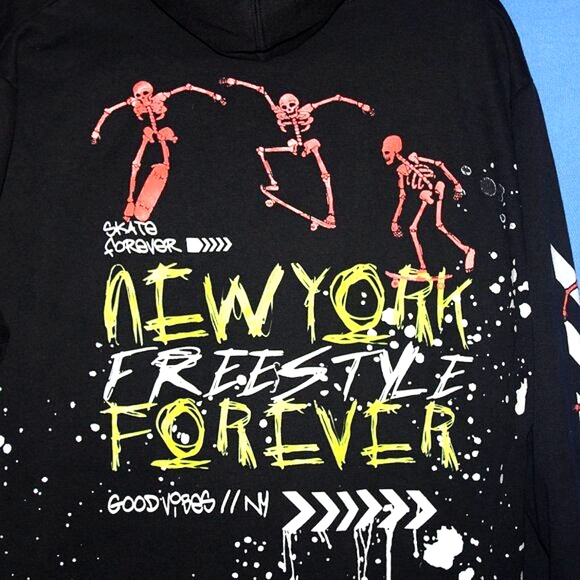 Fresh Laundry Paint Splatter Graphic Hoodie L - Picture 9 of 12